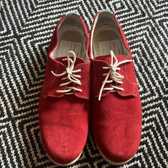 SOULLAND red suede brogues - Picture 2 of 6